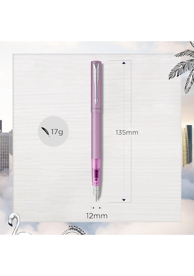 Parker Vector Xl Mat Dolma Kalem, Lila, M, Mavi Diğer