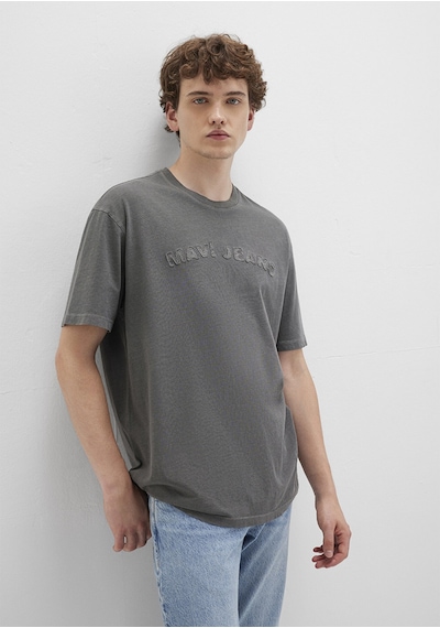 Mavi - Mavi Jeans Baskılı Antrasit Tişört 0612953-900 Antrasit