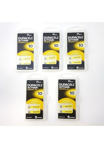Duracell Pr-10 Pr70 İşitme Cihaz Pili 5 Pk.X 6 30 Ad.Pil