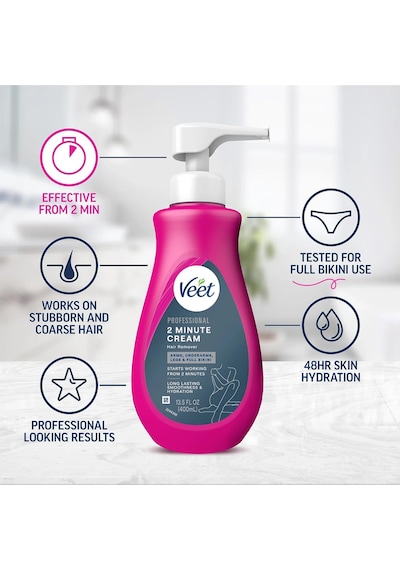 Veet Professional 2 Dakikada Tüm Vücut Tüy Dökücü Krem 400 ML + Spatula
