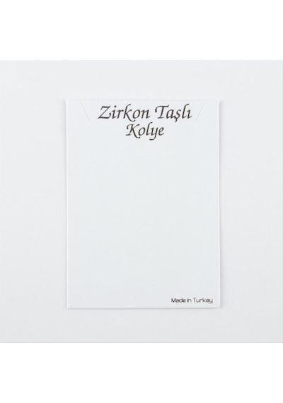 Zirkon Kolye Kartı-beyaz N145 Çok renkli