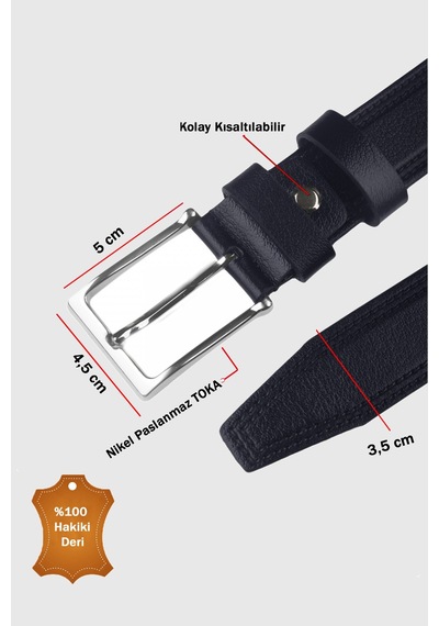 Rizzup Lacivert Hakiki Deri Kemer Kenarları Dikiş Desenli Kısaltılabilir Erkek Kemer 2602668 Rizzup Lacivert Hakiki Deri Kemer Kenarları Dikiş Desenli Kısaltılabilir Erkek Kemer 2602668
