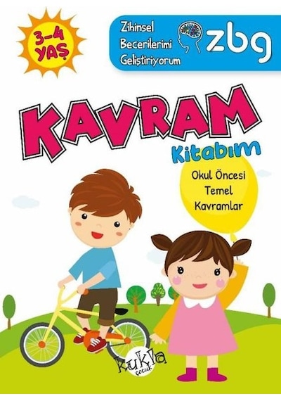 3 - 4 Yaş Kavram Kitabım - Okul Öncesi Temel Kavramlar - ZBG Zihinsel Becerilerimi Geliştiriyorum - Buçe Dayı - Kukla