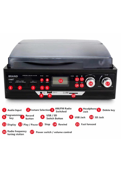 Knstar FM Radyo Bluetooth USB/SD Uyumlu Pikap