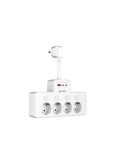S-link Prz08 Beyaz 4 Soketli 15cm 1 Usb 2 Type-c Pd20w Tam Bakır Kablolu Akım Korumalı Priz 10 - 15 C M S-link Prz08 Beyaz 4 Soketli 15cm 1 Usb 2 Type-c Pd20w Tam Bakır Kablolu Akım Korumalı Priz 10 - 15 C M
