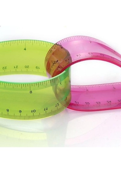 Nistabolje 2 Adet Esnek Cetvel Kırılmaz Cetvel 30 Cm Karışık Renkler Genel