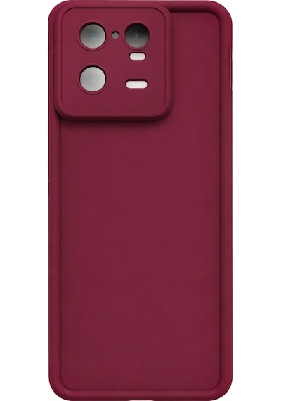 Mi 13 Pro Uyumlu Kamera Çıkıntılı Mat Silikon Telefon Kılıfı Bordo