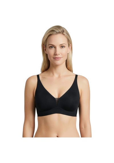 New Bra 6704-kadın Desteksiz B Cup Hayalet Sutyen Siyah
