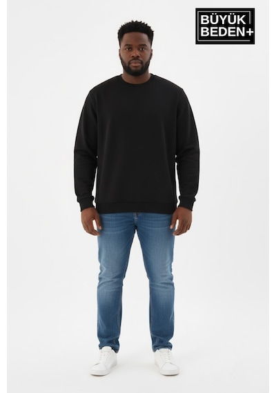 Süperlife Erkek Büyük Beden İkili Bisiklet Yaka 2 Li Set -rahat Kalıp İnce Sweatshirt Spr26bsw956+2 Siyah Süperlife Erkek Büyük Beden İkili Bisiklet Yaka 2 Li Set -rahat Kalıp İnce Sweatshirt Spr26bsw956+2 Siyah