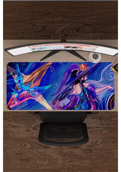 Mona Genshin Impact Anime Gacha V3 - 90x40 Xxl Gaming Mouse Pad Fare Altlığı