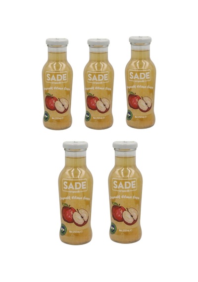 Sade Organik Elma Suyu 250 Ml 5 Lı