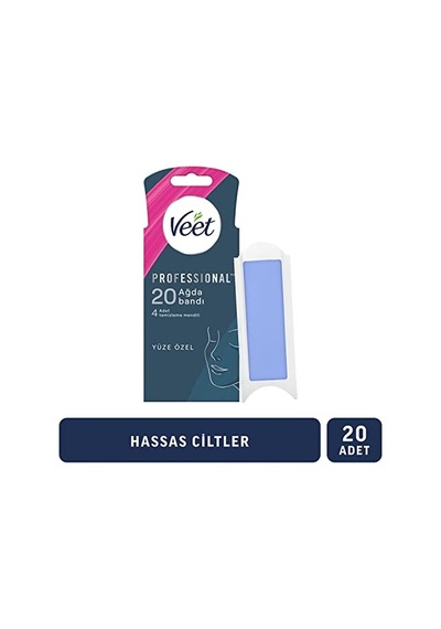 Veet Professional Yüz Ağda Bandı 20'li Hassas Ciltler 10