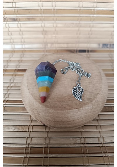 Gerçek Çakra Doğal Taşları Pandül Sarkaç Model Özel Mdf Kutu Sertifikalı Ürün Zincir 24 Cm Zincir 24 Cm