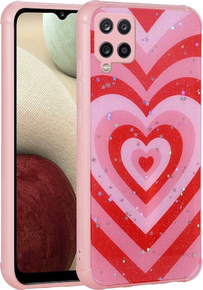 Noktaks - Galaxy Uyumlu M33 Uyumlu - Kılıf Simli Desenli Kamera Korumalı Parlak Popy Kapak - Kalp - T23848 Kalp