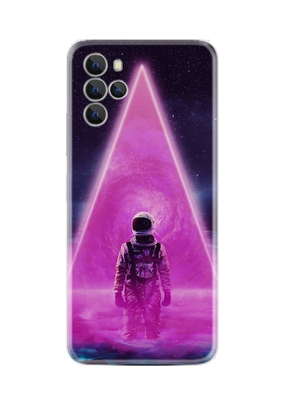 Omix X700 Kılıf Resimli Desenli Silikon Platinium Series Astro Purple 1890