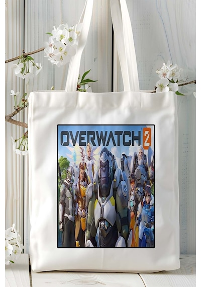 Art Hediye Overwatch Oyun Baskılı Omuz Çanta Kişiye Özel Model 11 Çok Renkli