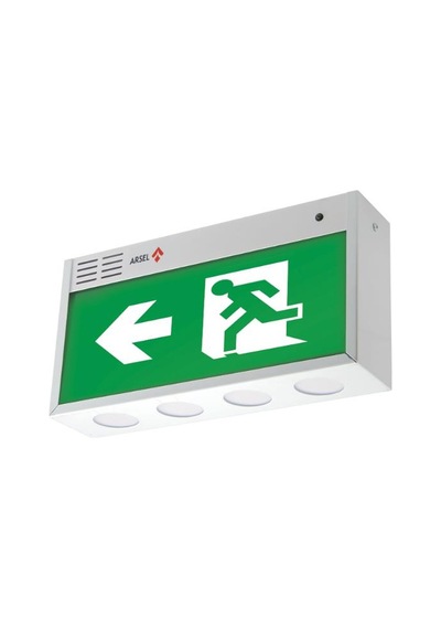 Arsel Dekolite Z Serisi Çift Yüzlü AE-3123-L Acil Çıkış Yönlendirme Armatürü Kesintide 180 Dak. Yanan 500 Lümen LED