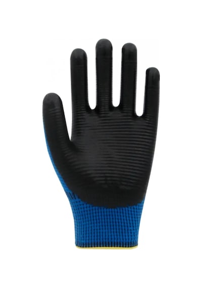 Pn5 Zebra Polyester Örme Nitril Eldiven Mavi - 5 Çift