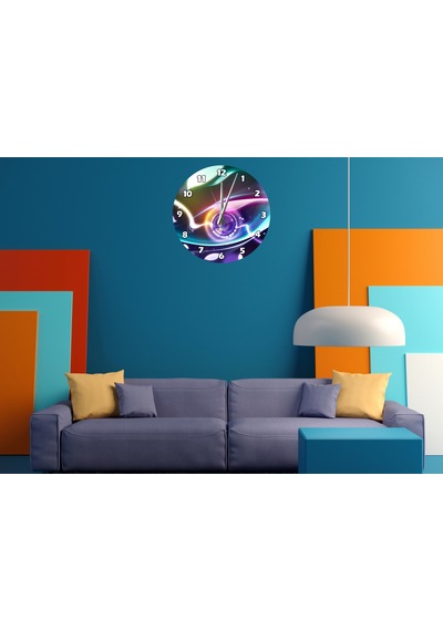 Ti-play Merkez Kaç 30x30cm Akrilik Dekoratif Modern Duvar Saati ÇOk Renkli