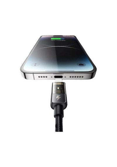 Mcdodo Ca-3160 Typec Apple iPhone Uyumlu 36w Göstergeli Data Şarj Kablo 1.2m Siya