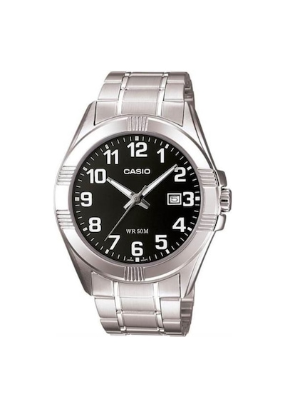 Casio Mtp-1308d-1bvdf Quartz Çelik Gri Siyah Kadran 44 Mm Erkek Kol Saati