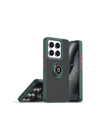 Mi 15 Pro Kılıf Montreal Yüzüklü Silikon Kapak - Yeşil Bz8683140852634