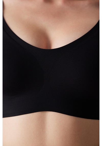 Penti İzbırakmaz Siyah Invisible Balensiz Dikişsiz Bralet Siyah
