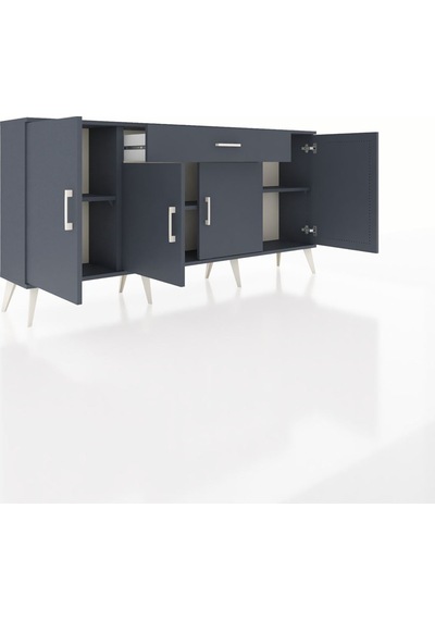 Arges Konsol 3 Raflı Tek Çekmeceli 4 Kapaklı 176x30x83 Antrasit-antrasit/antrasit Antrasit/antrasit Arges Konsol 3 Raflı Tek Çekmeceli 4 Kapaklı 176x30x83 Antrasit-antrasit/antrasit Antrasit/antrasit