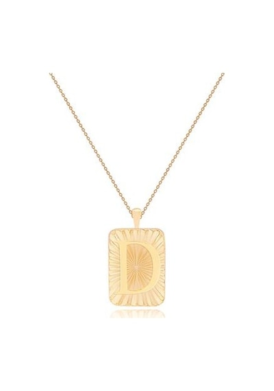 Gülaylar Diamond Line Sarı Altın 14 Ayar Harf Kolye