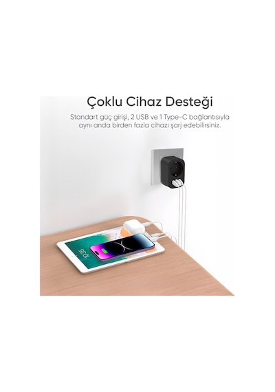 Şımart Akıllı Wi-Fi / USB Type-C Uzaktan Kontrol Akım Korumalı Priz