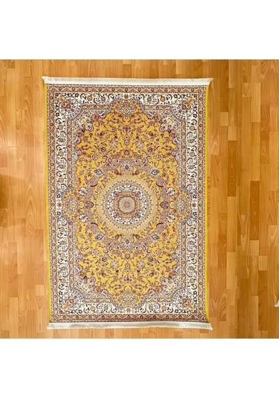 Güneş Madalyonlu 120 X180 Cm Dijital Baskı Halı Sarı