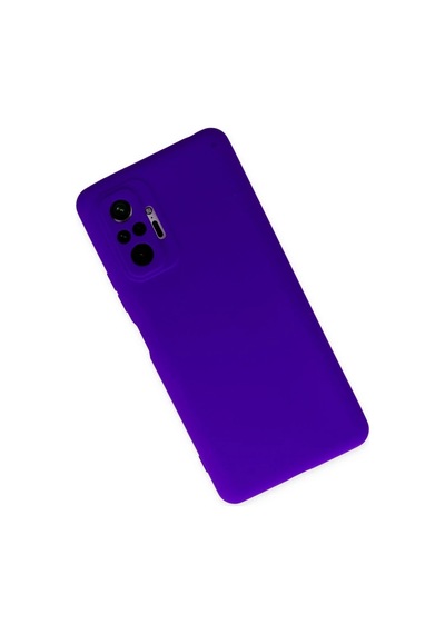 Xiaomi Redmi Note 10 Pro Kılıf Nano İçi Kadife Silikon - Mor 0.2M-Çok Renkli