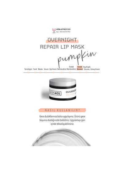 Skin401 Onarıcı Gece Dudak Bakım Maskesi 20ml