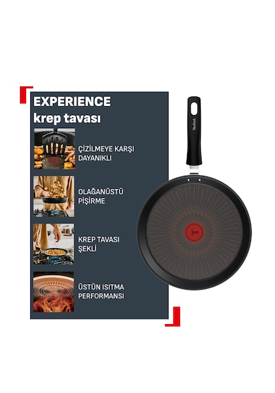 Tefal Experience Fusion Core 9x Krep Tava - 25 Cm 001 Siyah