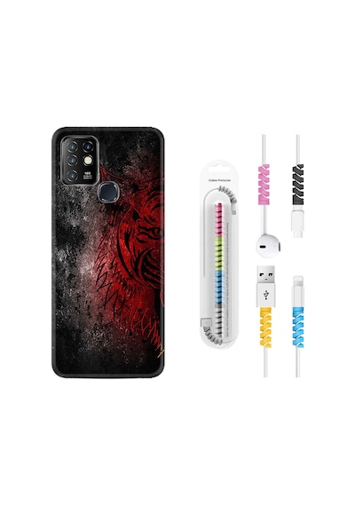 Infinix Hot 8 Kılıf Kablo Koruyuculu Color Wolf 1704
