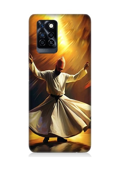 İnfinix Note 10 Pro Uyumlu Semazen Yapan Mevlevi Desenli Silikon Kılıf
