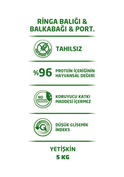 N&D Ocean Tahılsız Ringa Balıklı Bal Kabaklı ve Portakallı Yetişkin Kedi Maması 5 KG