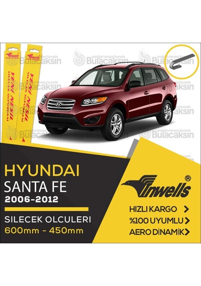 Hyundai Santa Fe Muz Silecek Takımı 2006-2012 İnwells N11.3454