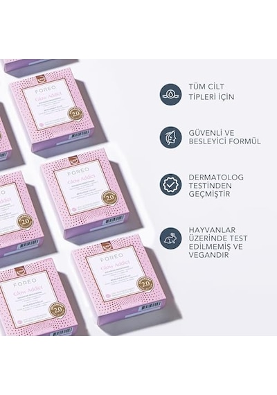 Glow Addict Advanced Collection 2.0 Ufo Aktif Yüz Maskesi - Nemlendirici - Güzellik Ve Kişisel Bakım - C Ve E Vitamini - Tüm Cilt Tipleri Ve Donuk Ciltler - Yaşlanma Karşıtı - 1 Pakette 6 Adet