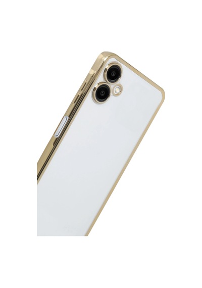 Galaxy Uyumlu A07 4g Razer Lensli Silikon - Gold Düz Renkli