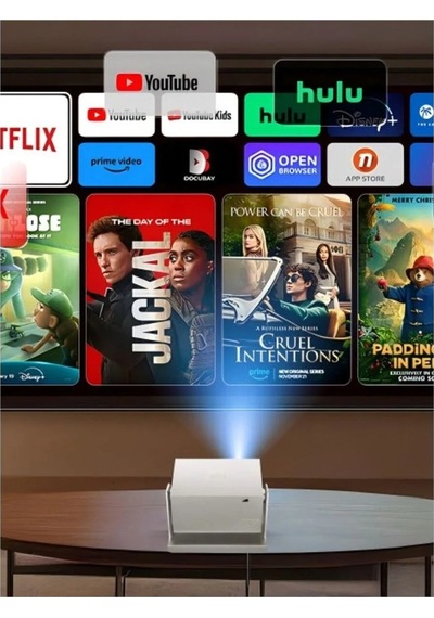 Miaxtreme 4k Uhd Akıllı Taşınabilir Led Projeksiyon Cihazı Full Hd 2.4+5g Wi-fi Ev Sineması Projeksiyonu