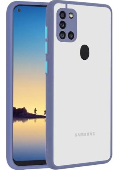 Samsung Uyumlu Galaxy A21S Kilif Lens Korumali Mat Silikon Kapak 400011589