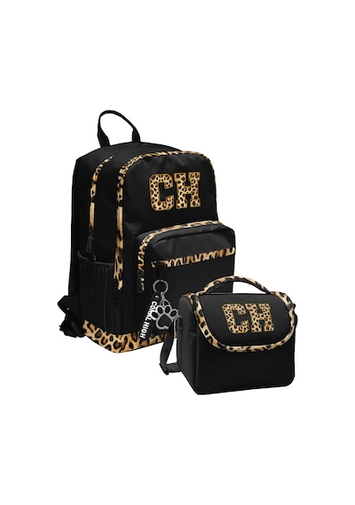 Coral High Siyah Kahverengi Leopar Ch Desenli Kız Çocuk Okul Sırt Ve Beslenme Çantası Seti - Setygn33228b Çok Renkli Coral High Siyah Kahverengi Leopar Ch Desenli Kız Çocuk Okul Sırt Ve Beslenme Çantası Seti - Setygn33228b Çok Renkli