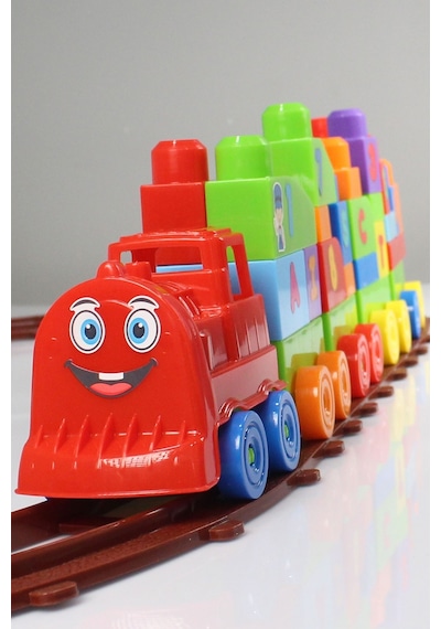 Play Blox Oyuncak Tren Seti 77 Parça Sayılar Ve Alfabe Treni Parlak Renkler Mega Blok Seti 2397