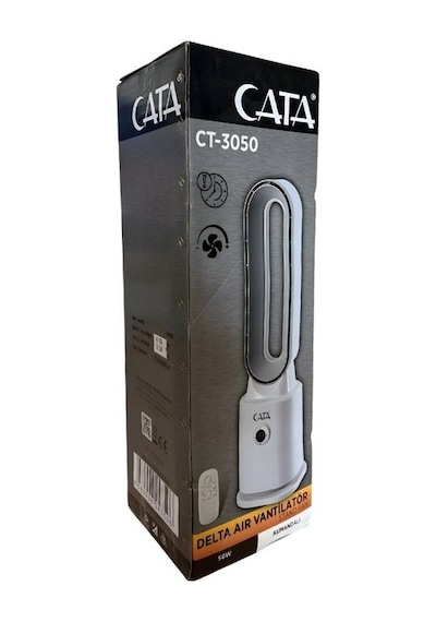 Cata Delta Air Ct-3050 Uzaktan Kumandalı Kule Tipi Vantilatör Beyaz
