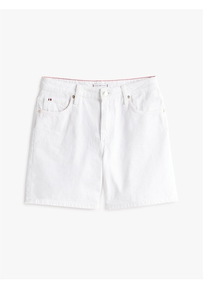 Tommy Hilfiger Dnm Straıght Short Rw Whıte Kadın Beyaz Şort - Ww0ww45924 Beyaz
