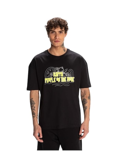 Kappa Erkek Logo Fred Regular Fit Tişört SIYAH