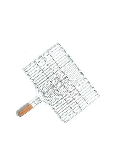 Küçük Boy Mangal Izgarası - 35x20 Cm - Ahşap Saplı Parti Malzemesi Bahçe Gereci