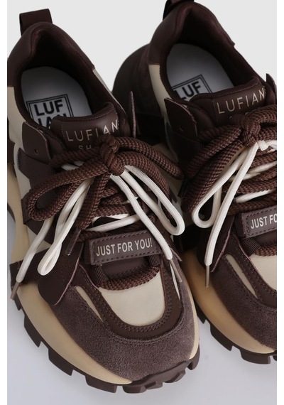 Lufian Yoko 121230049 Kadın Sneaker Ayakkabı Kahve 36-40 Kahverengi