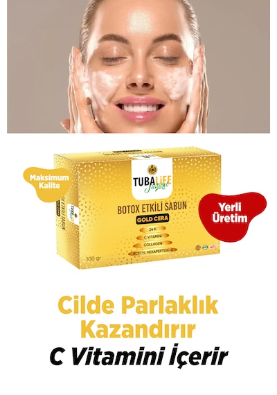 Tubalife Solucan Serisi  Kremi 50 ML + 24K Serum 30 ML + Sabun 100 G